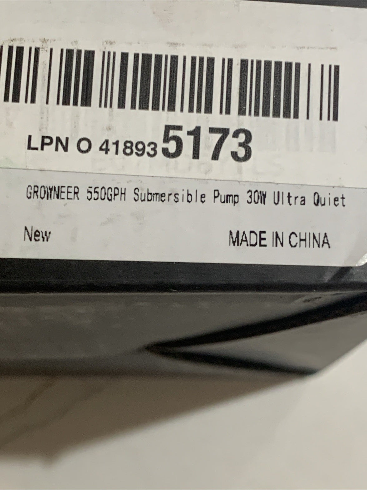 GROWNEER 550GPH Submersible Pump 30W Ultra Quiet - Black - Open Box1