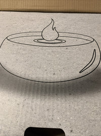 Threshold 10.6” x 5” Outdoor Gas Tabletop Fire Pit Hammered Stone1