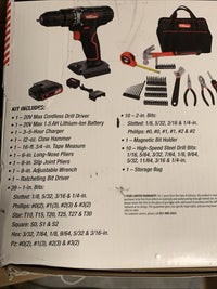Hyper Tough 70-Piece Project Kit w/ Cordless Drill, Battery & Charger | DIY Tool4