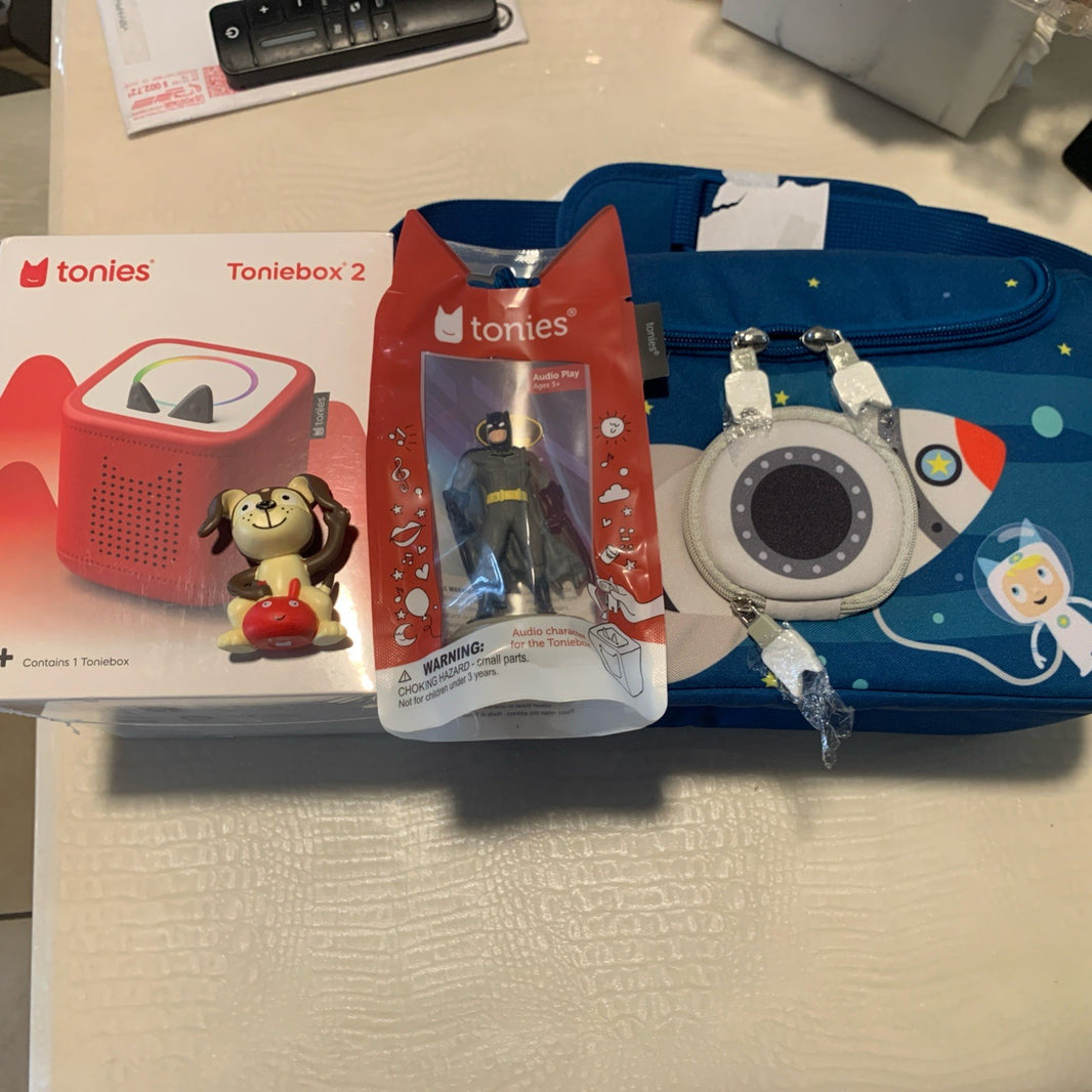 Tonies Toniebox 2 Red Audio Player Box New Sealed 2 Tonies And Listen & Play Bag0
