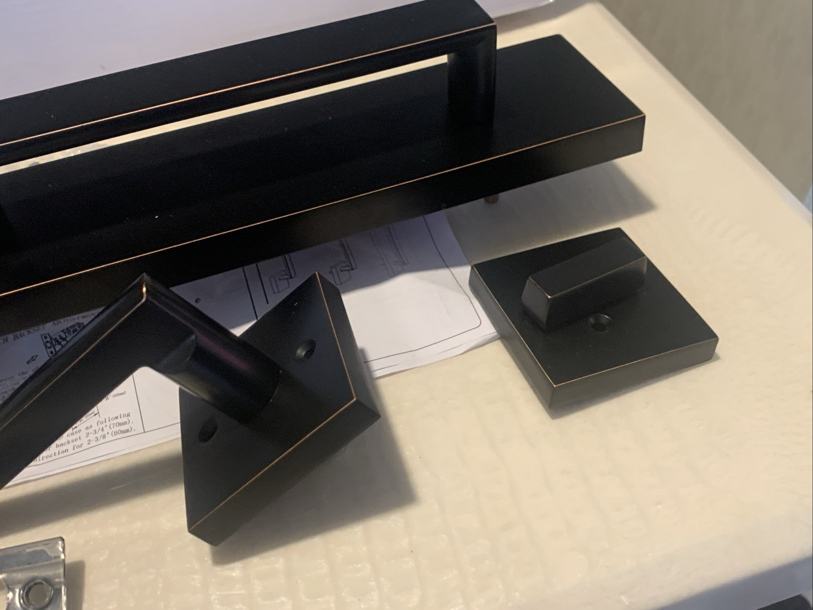Exterior Door Handle with Deadbolt, Matte Black Front Door Lock Set, Reversible4