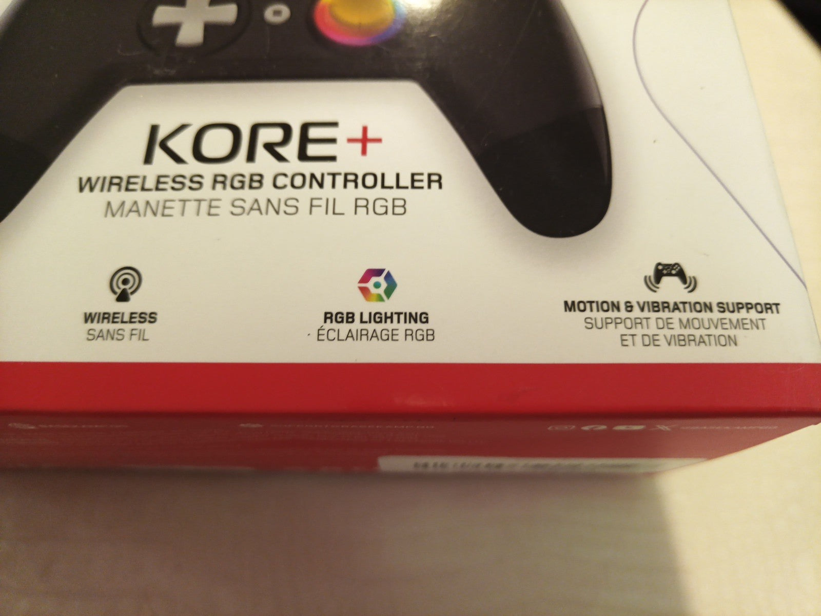 Kore + Wireless Controller for PC and Cloud Gaming with Lumectra RGB Programable3