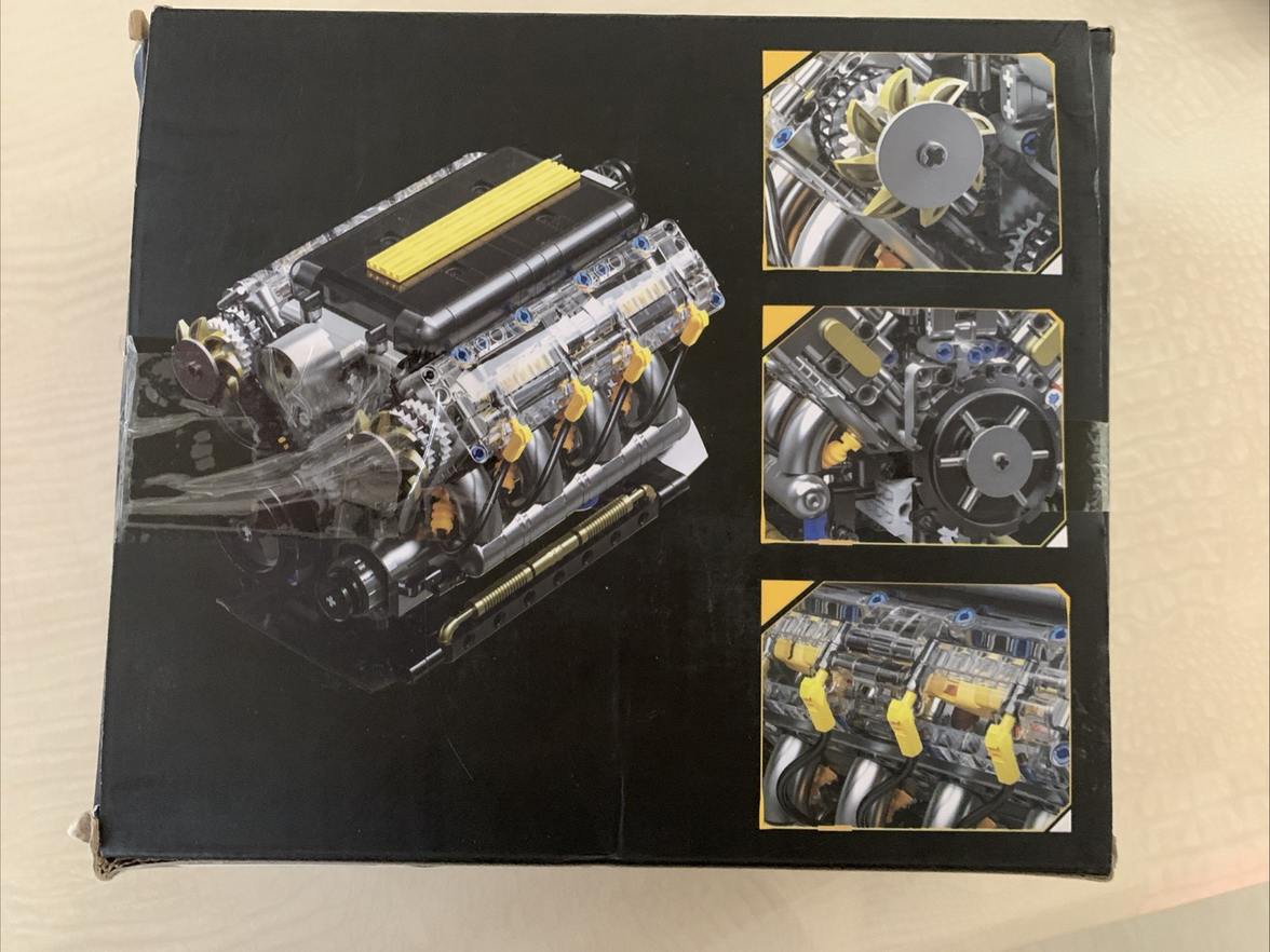 Mechanical V8 Engine Model 905 Pieces Building Blocks Yc5572