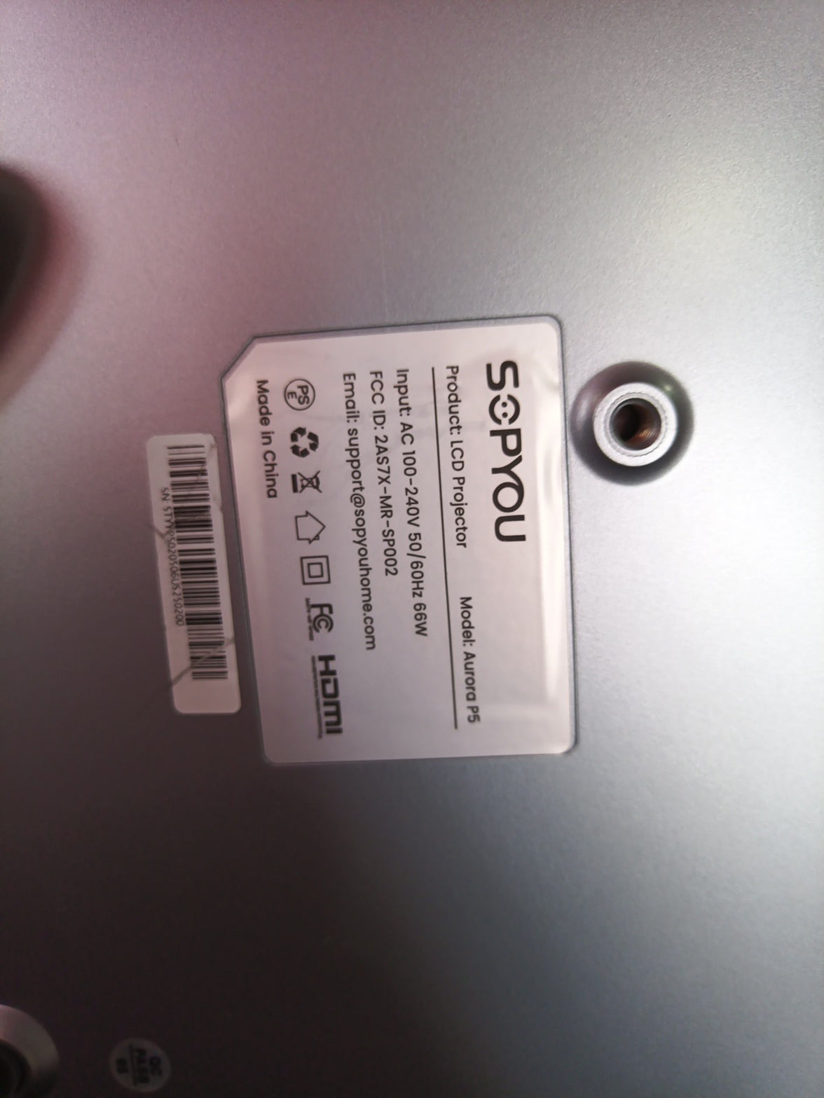 Sopyou Aurora P5 Projector 1080P Full HD WiFi Electric Focus4