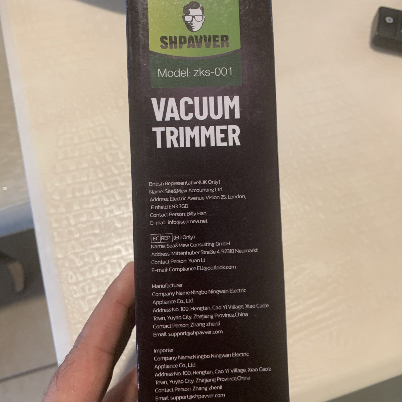 SHPAVVER Vacuum Beard Trimmer for Men, Rechargeable Mustache Trimmer4