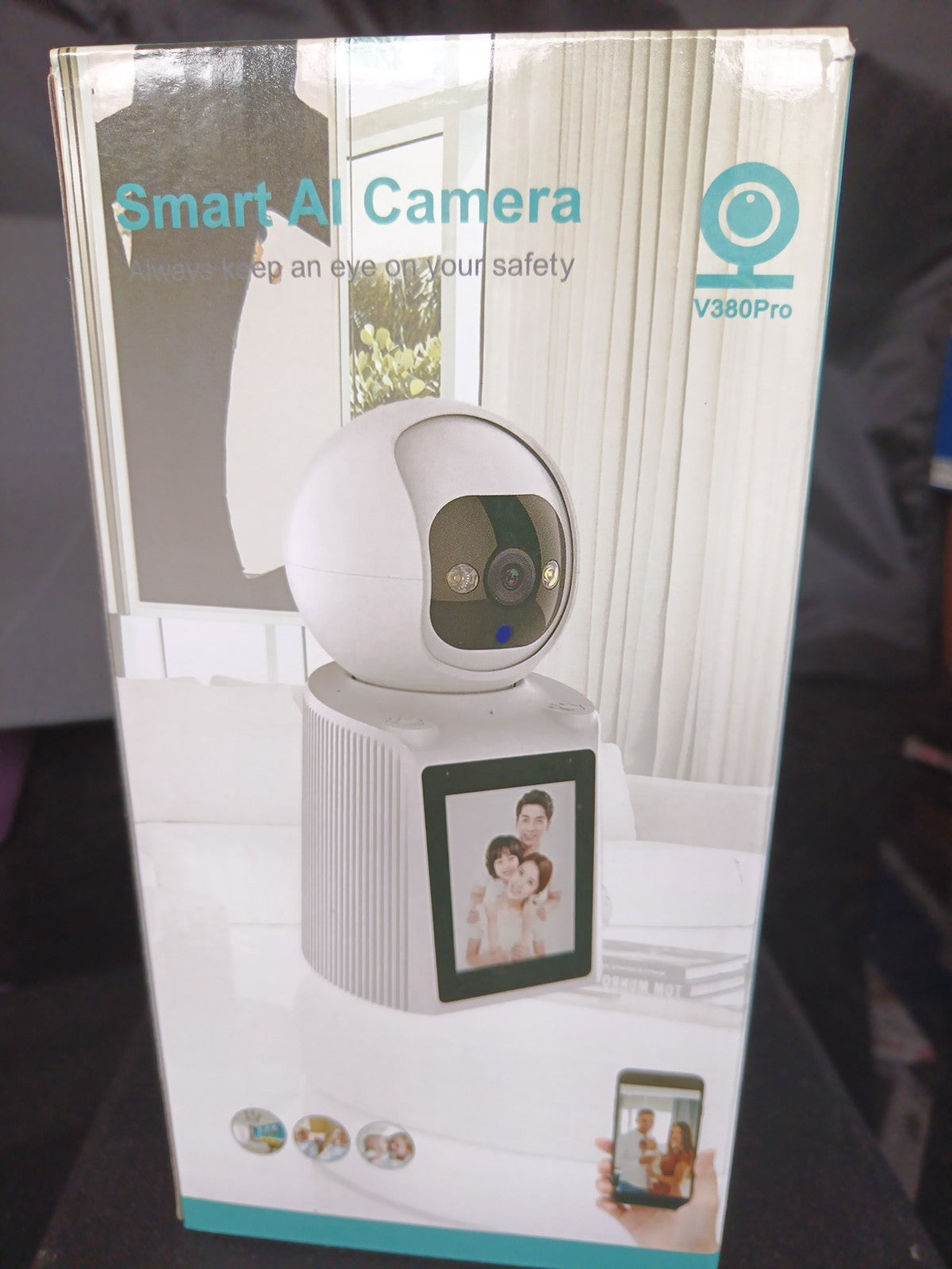 Smart AI Camera With Display Screen, App Controlled, V360Pro0