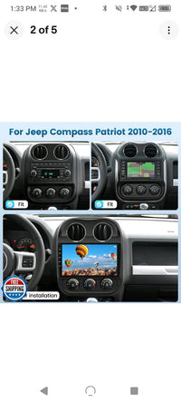 [4Core+64GB] Car Radio Stereo for Jeep Compass Patriot 2010-20166