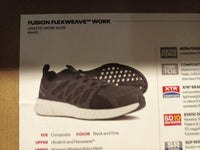 Man's Shoes Reebok Work Fusion Flexweave Cage Composite Toe, Black/White Size 9W1