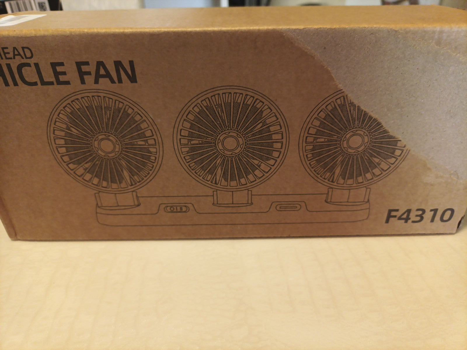 2X 12V Three Head Car Fan Vehicle Truck 360° Rotatable Auto Cooling Cooler Fans0