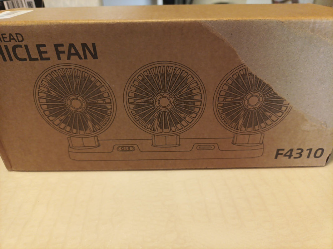 2X 12V Three Head Car Fan Vehicle Truck 360° Rotatable Auto Cooling Cooler Fans0