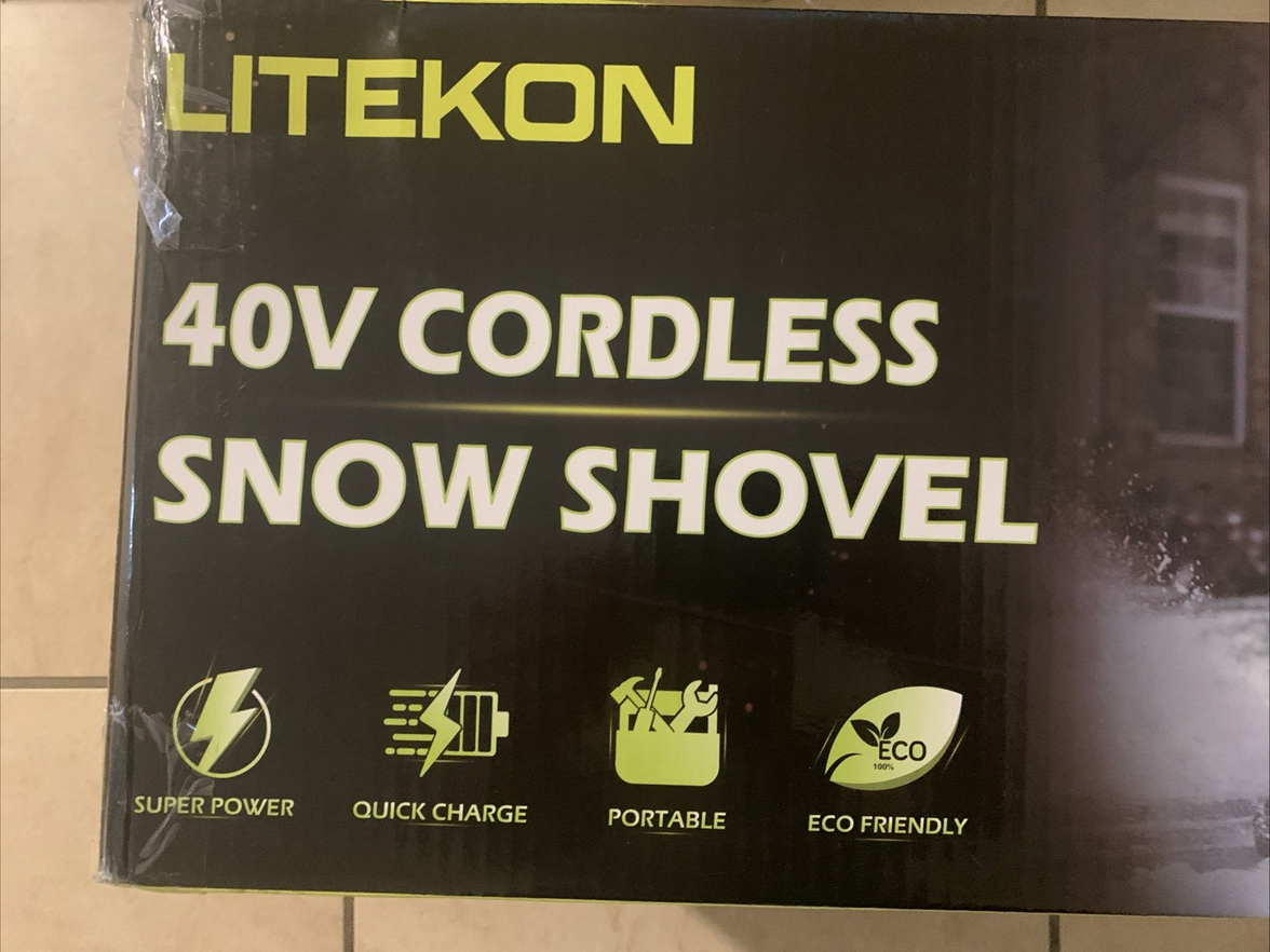 Litekon 40V Brushless Cordless Snow Shovel 13" 2x4Ah Green2