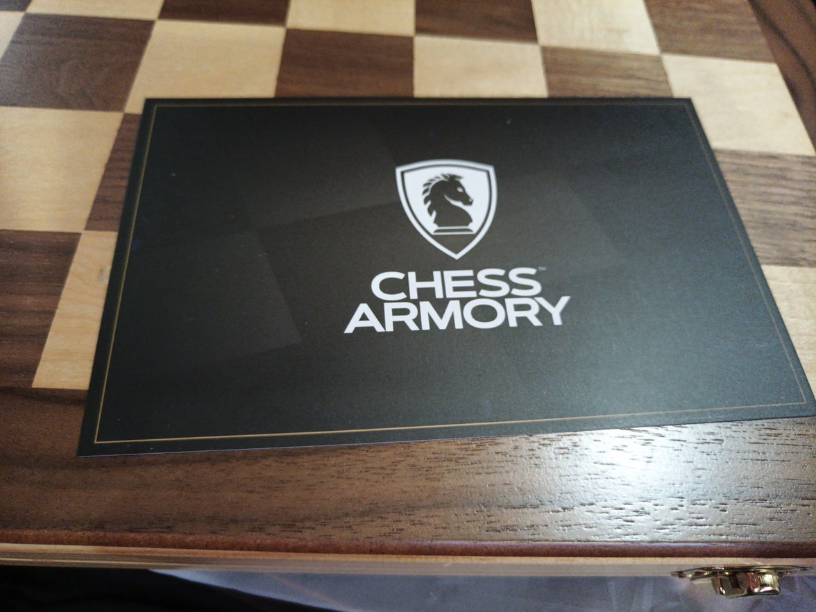 15'' Walnut Chess Set with Storage Board for Adults & Children, 2 Players6