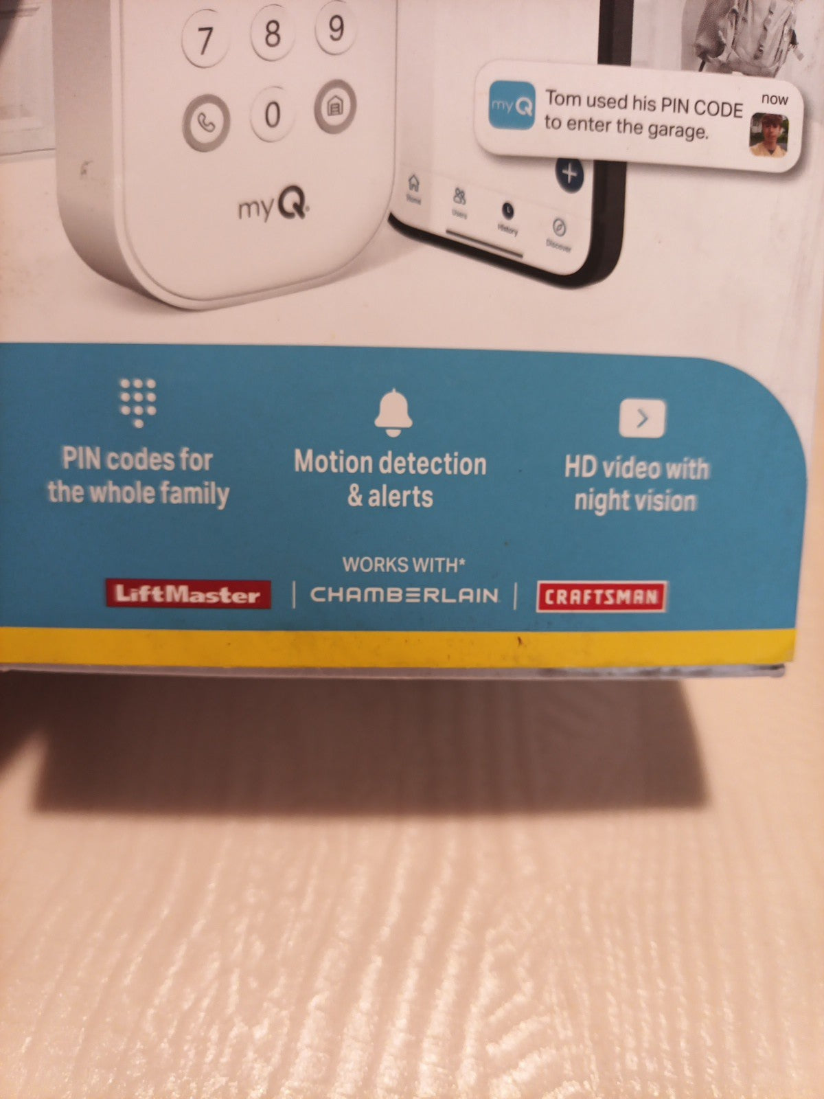 myQ Smart Garage Video Keypad NEW Sealed HD Camera 2-Way Talk LiftMaster Works4