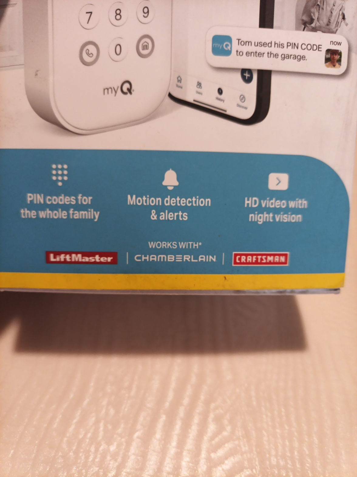 myQ Smart Garage Video Keypad NEW Sealed HD Camera 2-Way Talk LiftMaster Works4