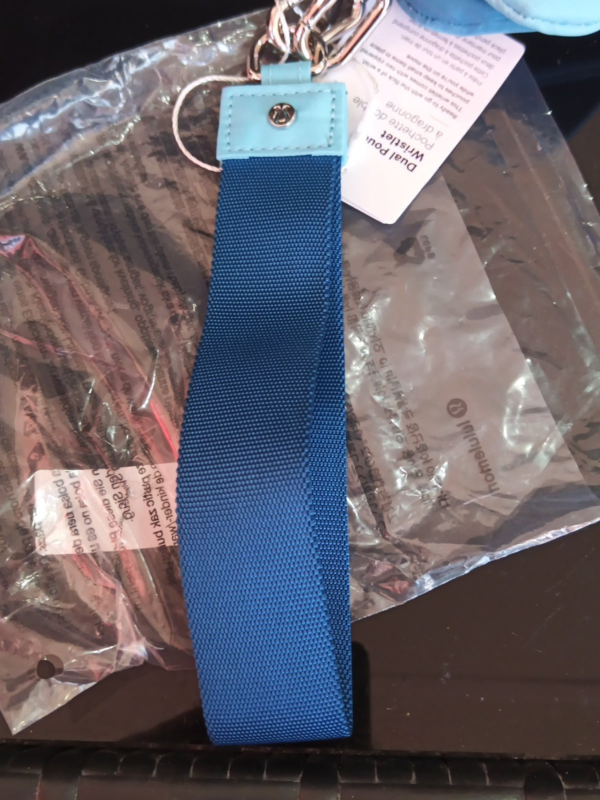 Lululemon Dual Pouch Wristlet PDGR VPOR Blue NWT One Size6