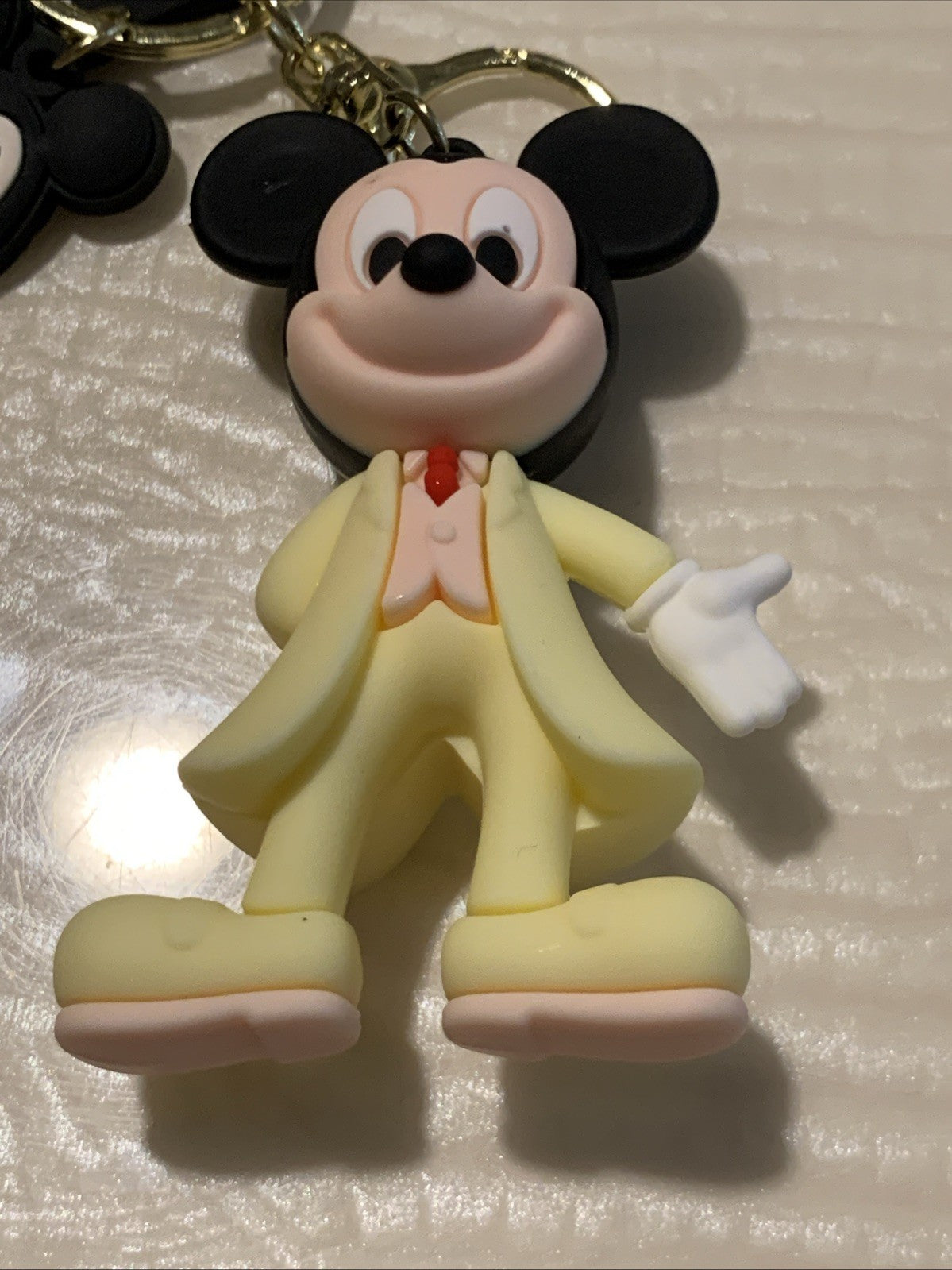 Pair Of Disney Mickey & Minnie Mouse Dale Bowser 3D Pendant Keychains Key Rings6