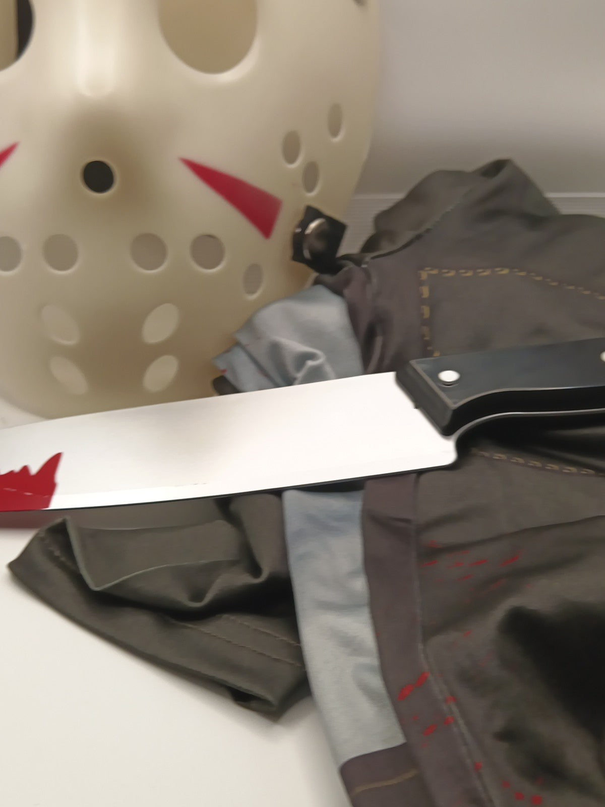 A9TEN Jason Mask Costume, Friday the 13Th Jason Voorhees Hockey Mask Knife3