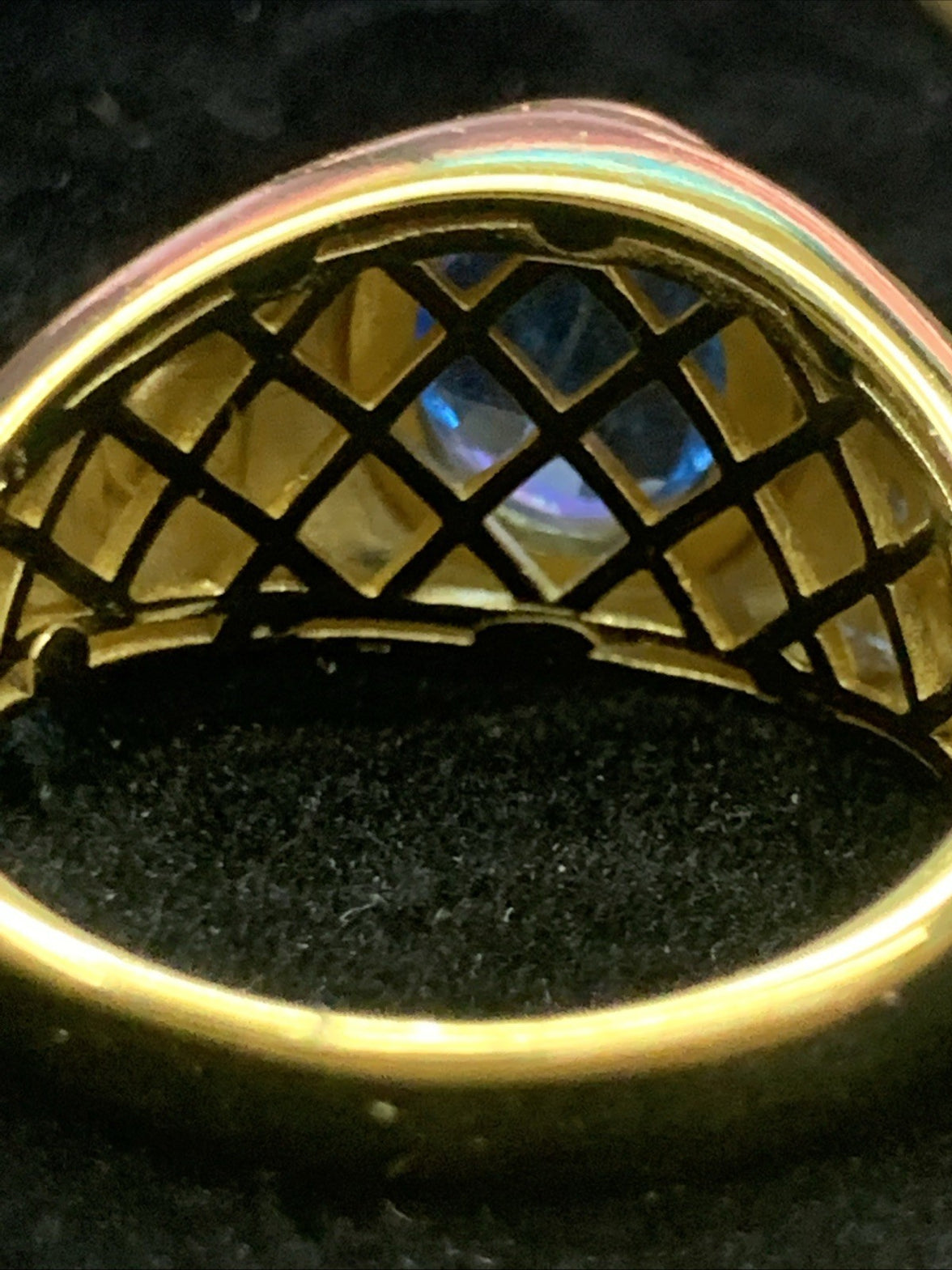 Men’s Ring Size 11, London Blue Topaz, 925 Sterling Silver, Layered In 14k Gold7