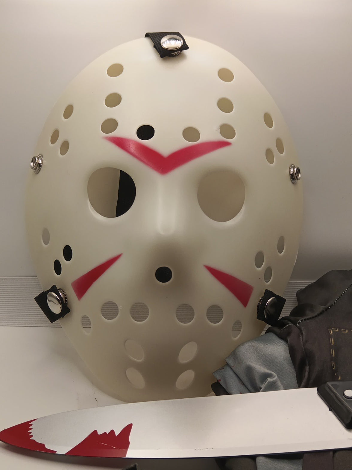 A9TEN Jason Mask Costume, Friday the 13Th Jason Voorhees Hockey Mask Knife1