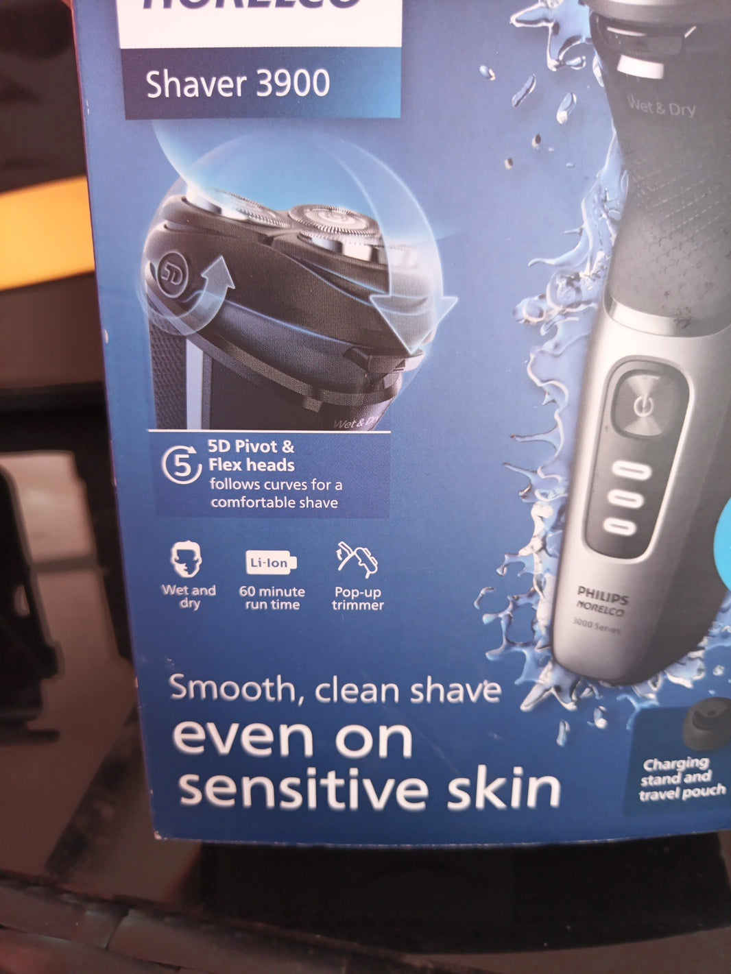 Shaver 3900 Rechargeable Wet & Dry Electric Shaver with Pop-up Trimmer Chargi...1