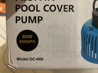 Submersible Swimming Pool Cover Pump w/ 25’ Power Cord, Drainage Hose 850GPH1