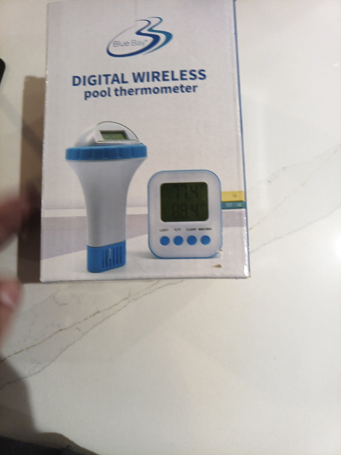Wireless Pool Thermometer, Floating Easy Read,  Digital Thermo Blue Bay TH-DW012