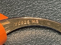 Men's Sterling Silver Over 18k Gold Vermeil Plated S 10, Man Made Diamonds 1ctw3