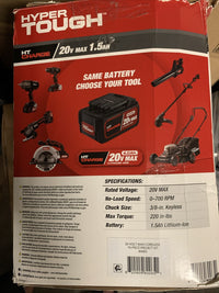 Hyper Tough 70-Piece Project Kit w/ Cordless Drill, Battery & Charger | DIY Tool3