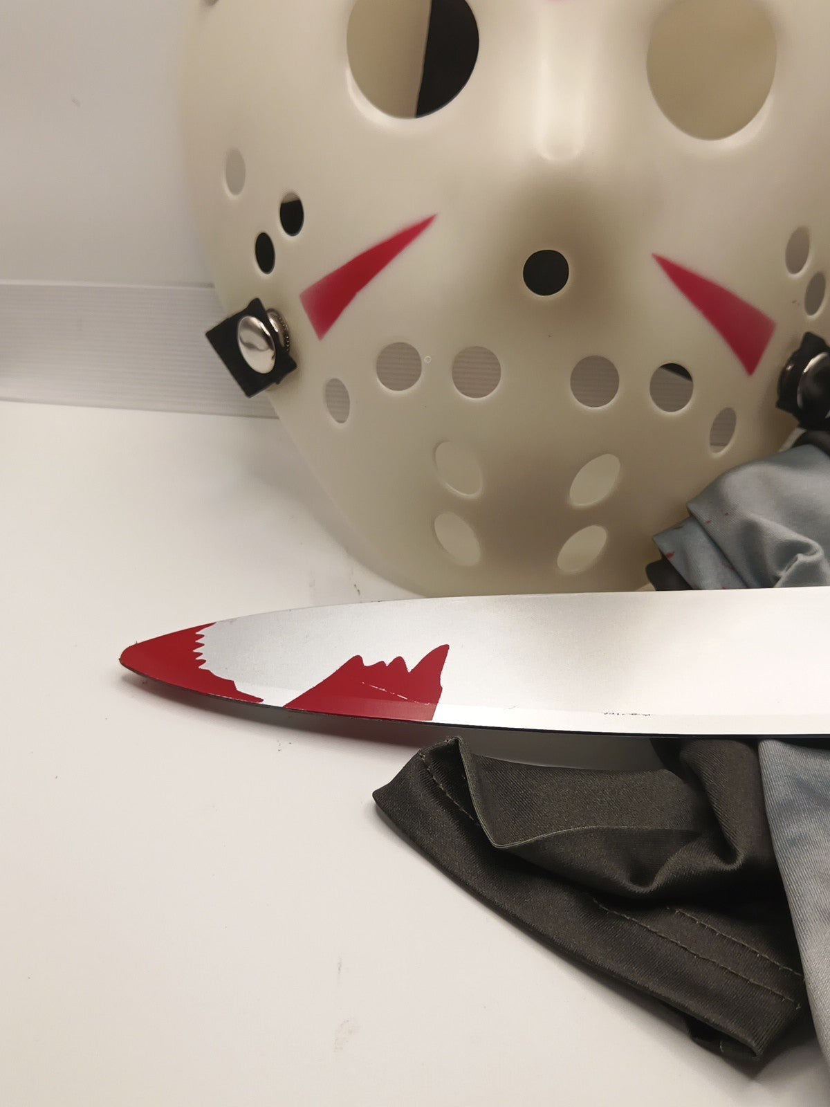 A9TEN Jason Mask Costume, Friday the 13Th Jason Voorhees Hockey Mask Knife2