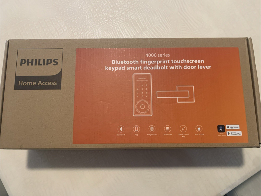 Philips WiFi Keypad Door Lock with Handle, Built-in WiFi, APP, Voice, Fingerprin0