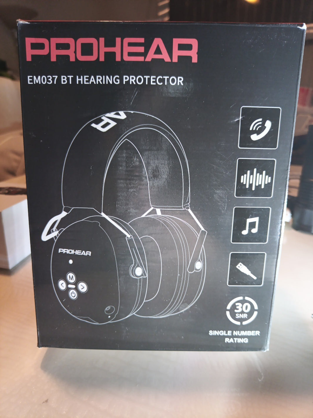 Prohear EM037 BT Hearing Protector Headphones Bluetooth 25NRR Noise Cancelling0