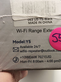 Wifi 6 Extender High Power Range Extender Model Y5 Boosts 5G Black6