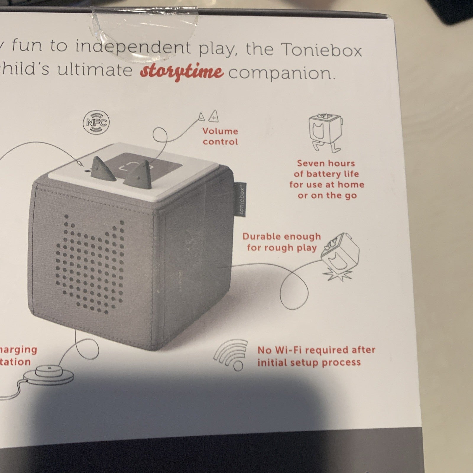 Tonies Toniebox Playtime & Storytime Songs - Puppy (10000764) - Gray New6