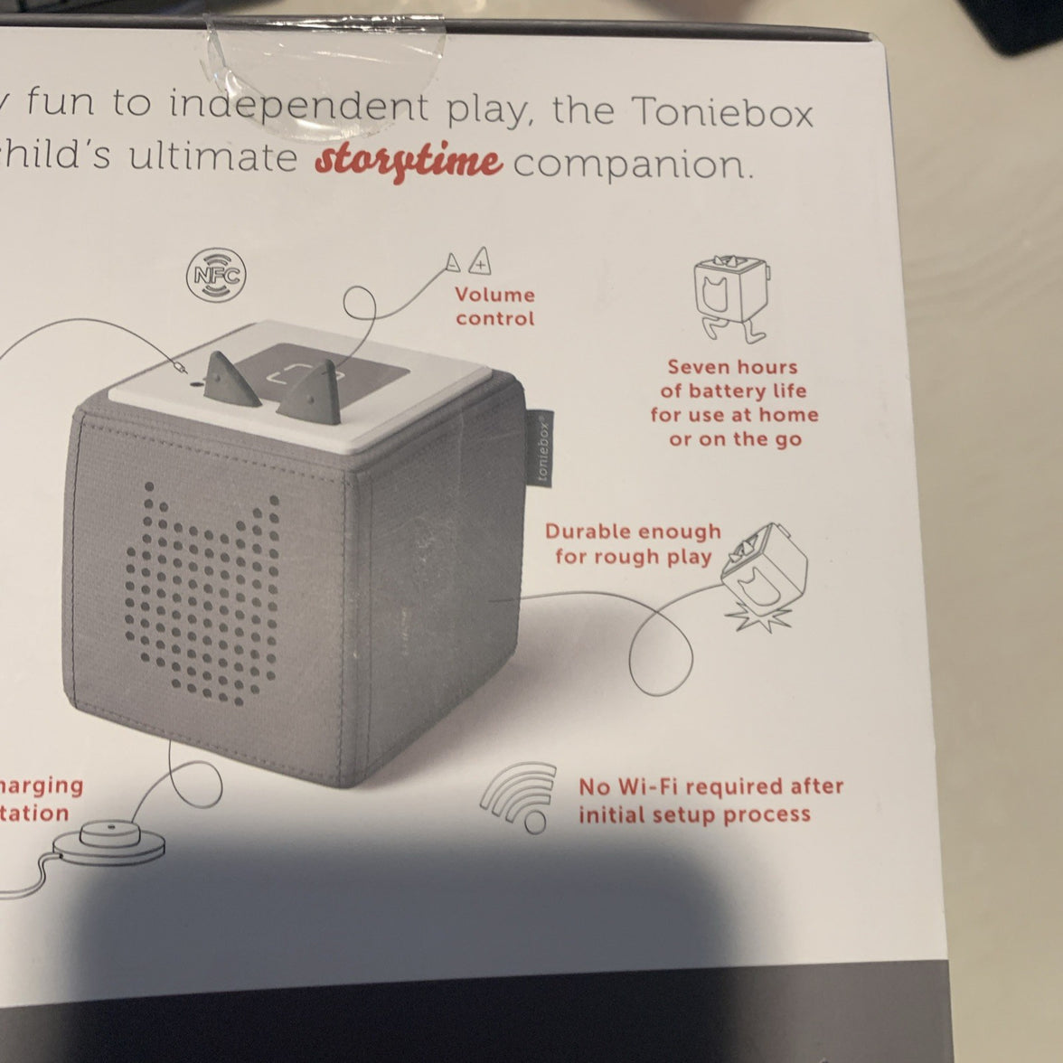 Tonies Toniebox Playtime & Storytime Songs - Puppy (10000764) - Gray New6