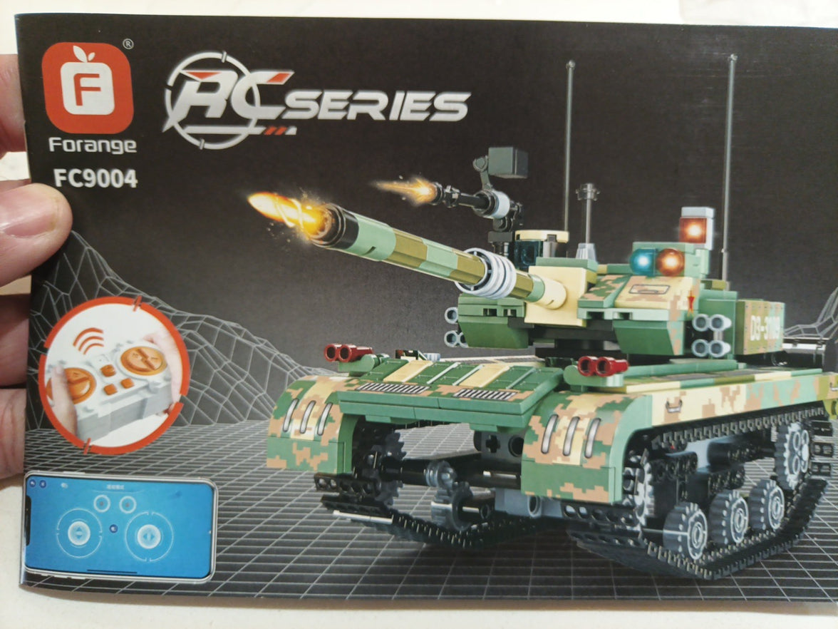 Ulanlan Building Blocks Tank Rocket Shooting Model FC9004 With Remote Control0