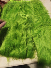 Adult Grinch Costume Mask And Outfit 6 Piece. MASK Might Scare The Kids.  US XL13