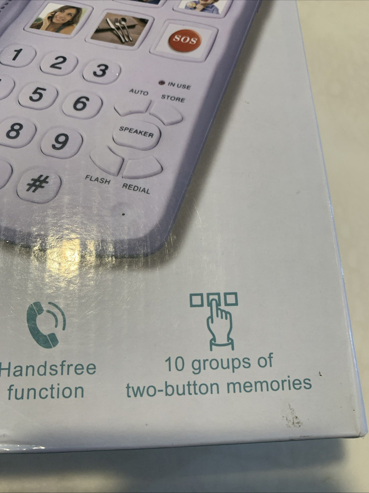 BIG BUTTON PHONE FOR SENIORS CORDED LANDLINE 9 SPEED DIAL Extra Load Ringer3