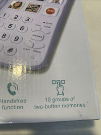 BIG BUTTON PHONE FOR SENIORS CORDED LANDLINE 9 SPEED DIAL Extra Load Ringer3