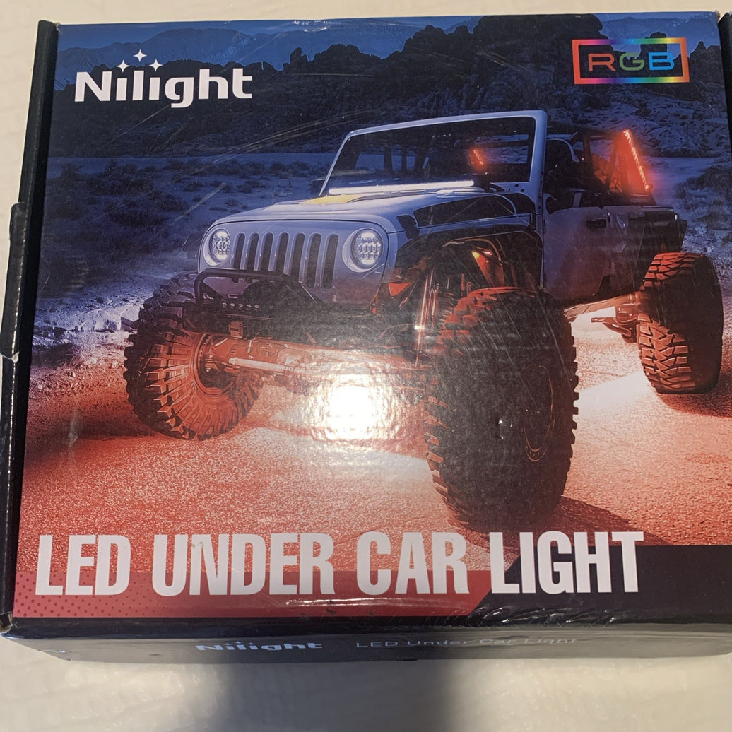 Nilight 4Pcs Car Underglow Neon Accent Light Strip, Strip RGB0
