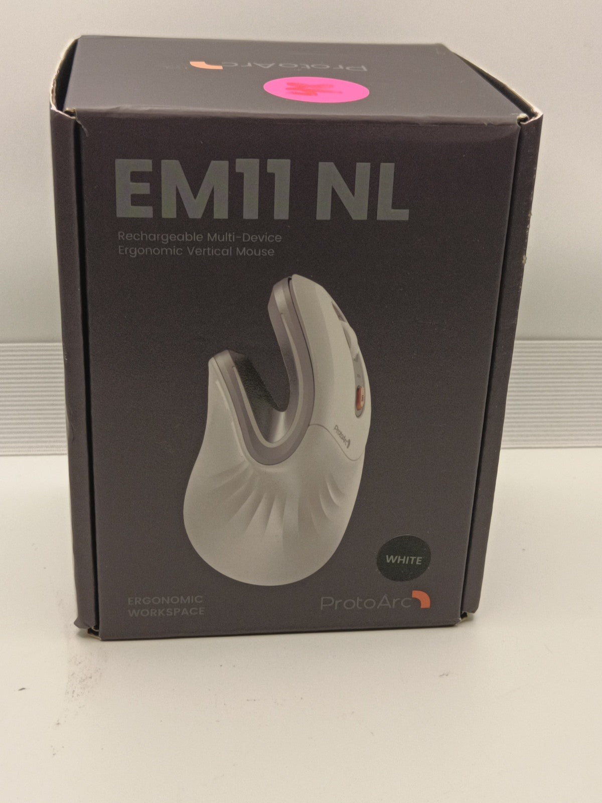 ProtoArc Ergonomic Computer Mouse, EM11 NL Bluetooth Rechargeable Wireless White0