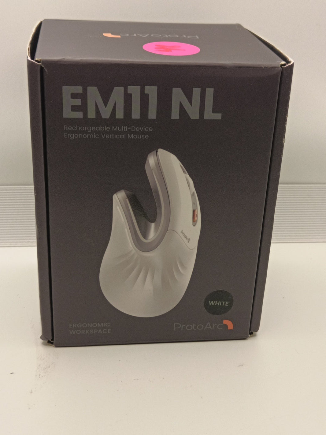 ProtoArc Ergonomic Computer Mouse, EM11 NL Bluetooth Rechargeable Wireless White0