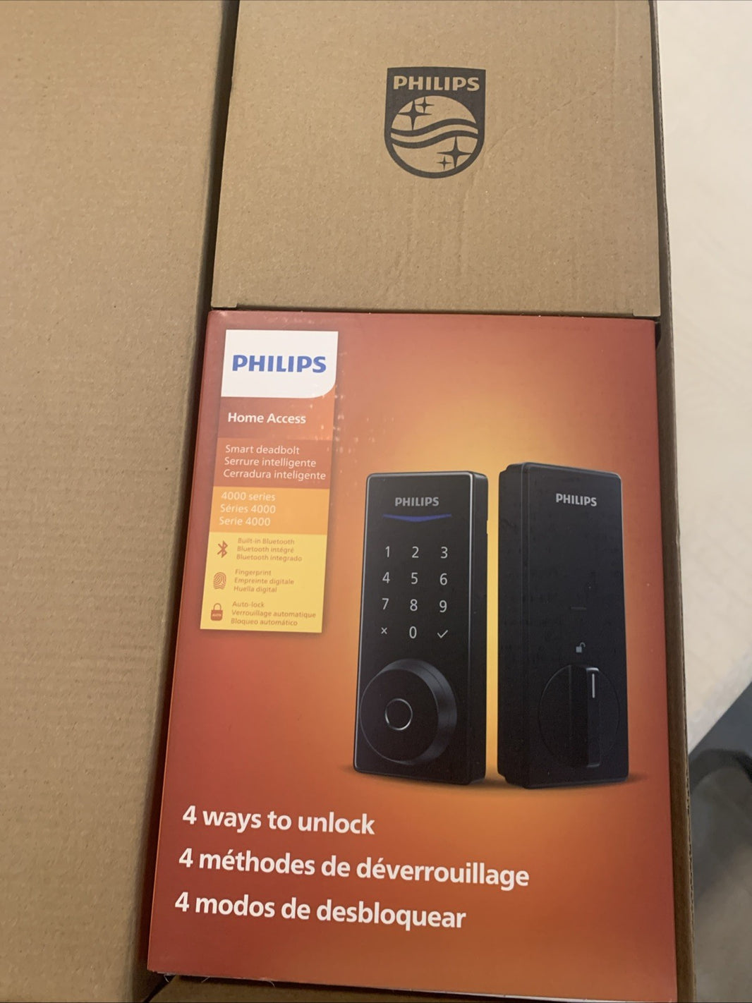 Philips WiFi Keypad Door Lock with Handle, Built-in WiFi, APP, Voice, Fingerprin1