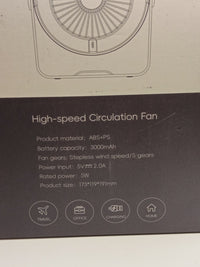 Portable Table Fan Adjustable Wall Fan Touch Screen Rechargeable Cooling Room4