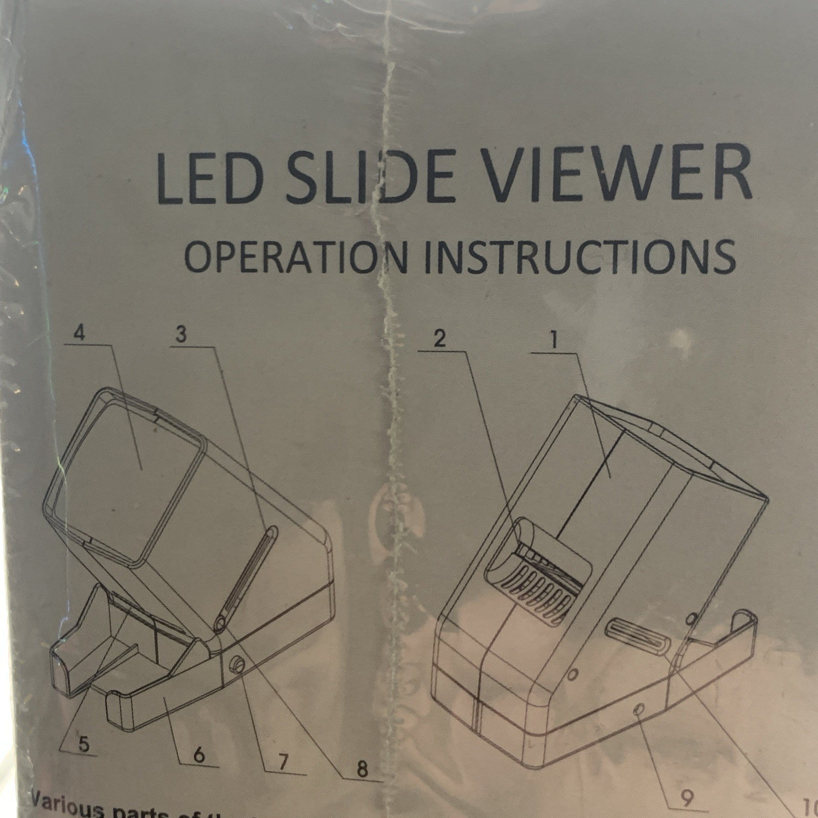 Rybozen 35mm Slide Viewer LED Daylight 3X Magnification AA Battery Powered Desk 1