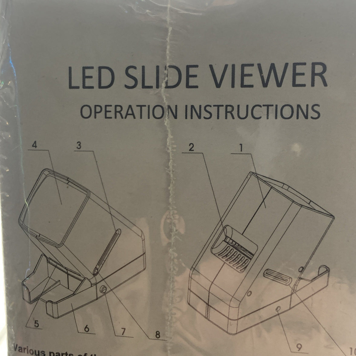 Rybozen 35mm Slide Viewer LED Daylight 3X Magnification AA Battery Powered Desk 1
