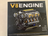 Mechanical V8 Engine Model 905 Pieces Building Blocks Yc5570