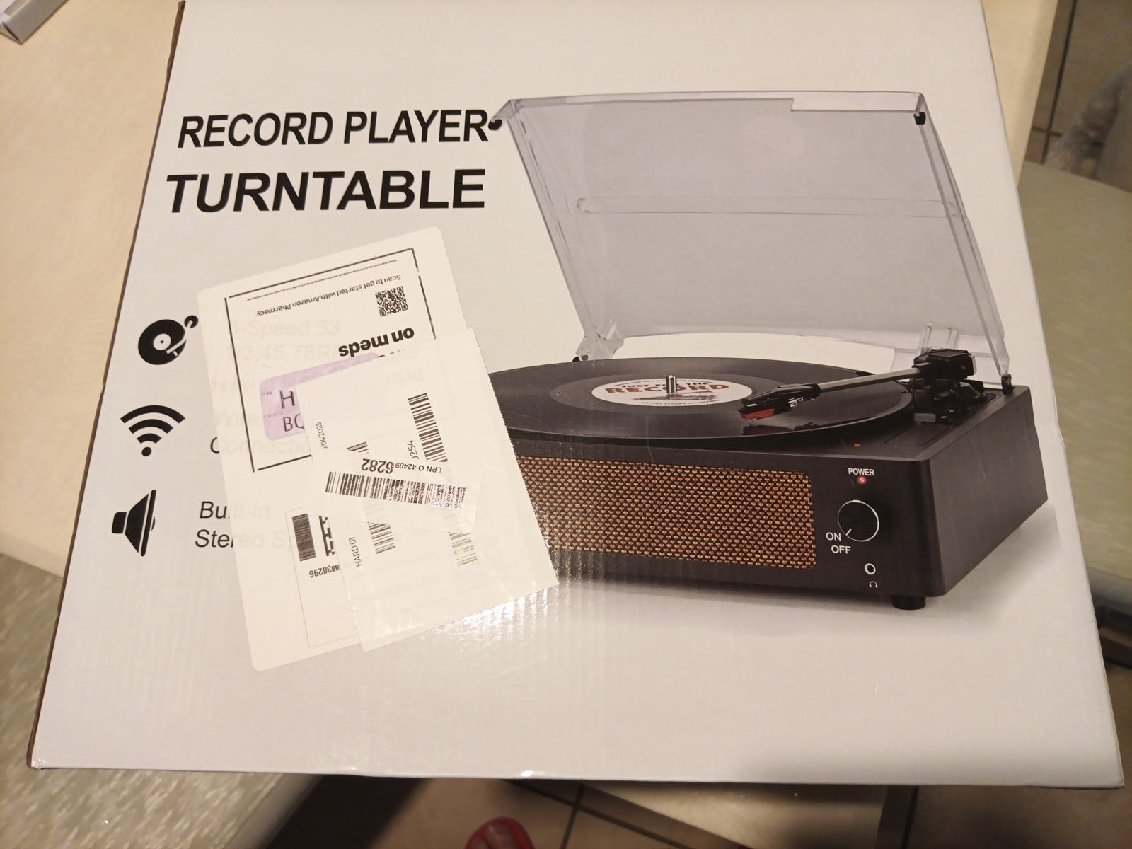 Seasonlife record player turntable, With WiFi Connection And Built In Speakers0