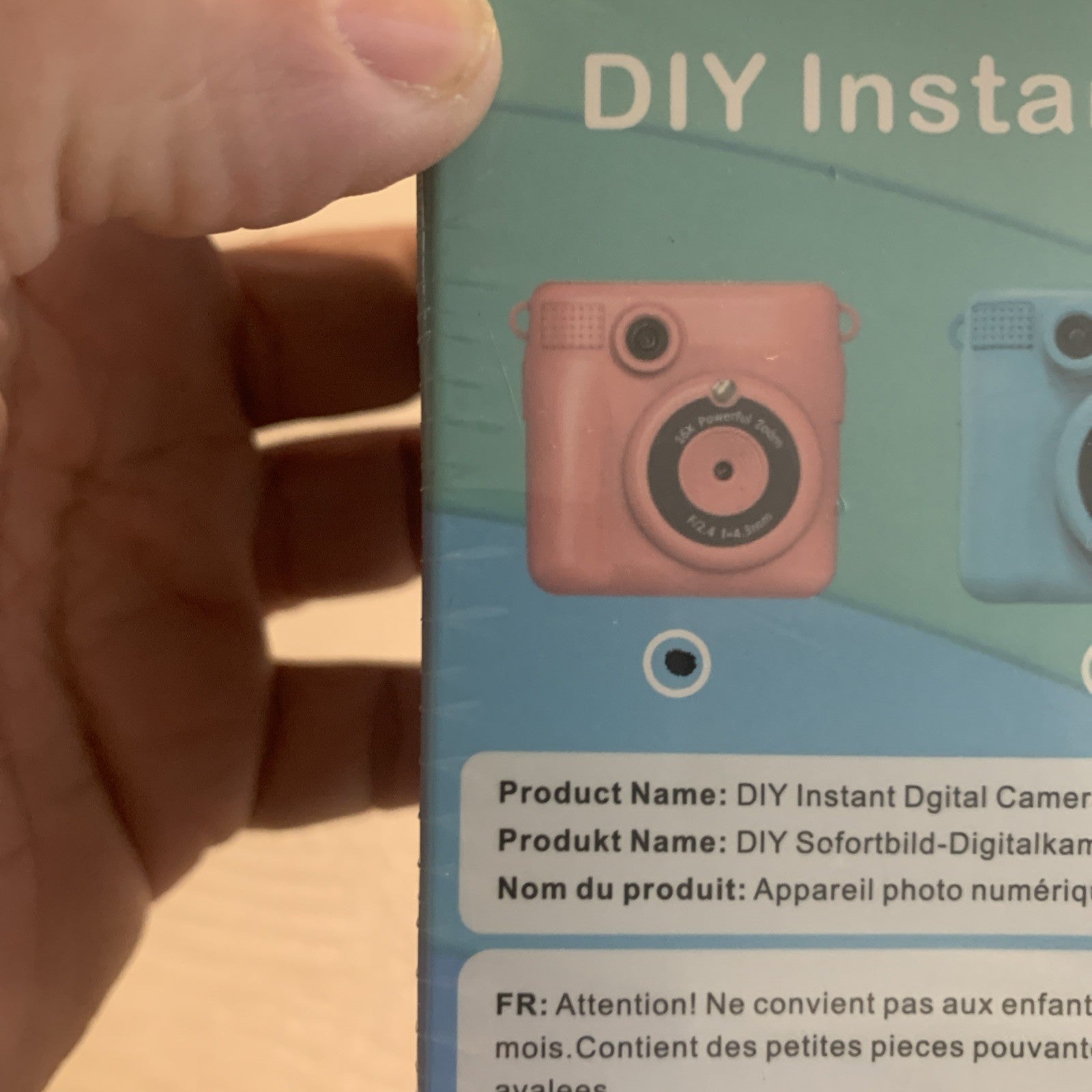 Instant Print Camera for Kids with 3 Rolls Photo Paper & 32GB Card - Pink4