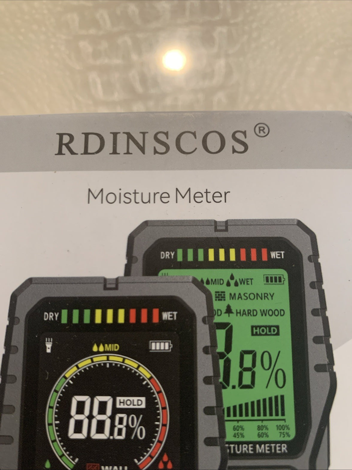 RDINSCOS Digital Wood Moisture Meter Pinless Type1