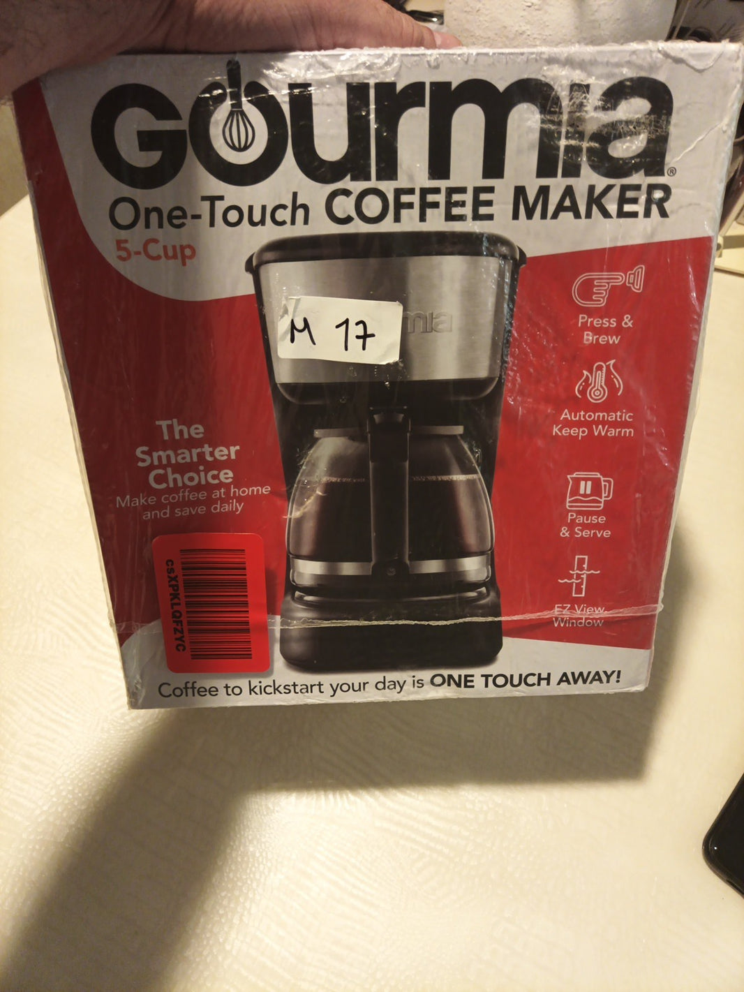 New GOURMIA 5 Cup One Touch Switch Coffee Maker with Keep Warm Pause and Brew0